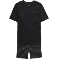 JP 1880 Langer Schlafanzug in schwarz | Gr.: 8XL