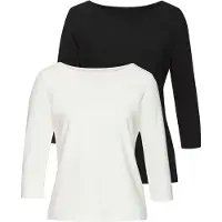 LASCANA 3/4-Arm-Shirt 2er-Pack, aus luftiger Baumwoll-Modal-Qualität