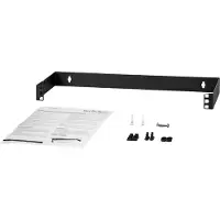 StarTech.com .com 1HE Wandhalterung Patchpanel, 15 cm tief, 19 Zoll Rack für flache Netzwerkausrüstung, Tragkraft 7,7kg, Wandmontiertes Regal, Schwarz, 579,5 g