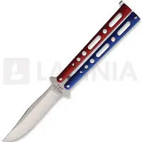 Bear & Son Butterfly Red White Blue Taschenmesser
