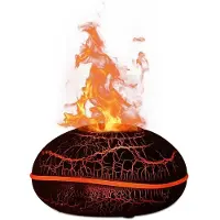 Torribaly Farbenfroher Vulkan-Diffusor, 200 Ml, Ultraschall-Flammenfeuer-Luftbefeuchter mit Abschaltautomatik, Diffusor mit Kühlem Nebel B