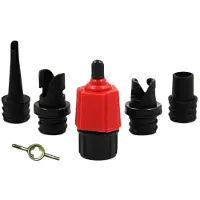 Torribaly Luftventiladapter für Schlauchboote, Schlauchboote, Kajaks, Pumpen und Kompressoren, Rot