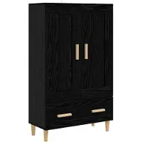 vidaXL Highboard Schwarze Eiche 70 x 31 x 115 cm Holzwerkstoff
