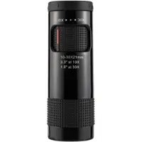 Jojomino Teleskop 10-30x21 Zoom Mini Tragbares Spektiv Campingausrüstung Tourismus Optischer Anblick Schwarz
