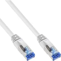 InLine Patchkabel, S/FTP (PiMf), Cat.6A, halogenfrei, weiß, 15m, 15 m, Cat6a, S/FTP (S-STP), RJ-45, RJ-45, Weiß