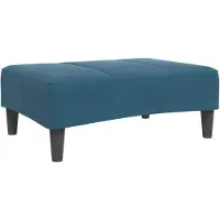 vidaXL Fusshocker Blau 77x55x31 cm Samt
