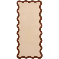 FRAAI Waschbarer Läufer - Hazy Braun Creme 80x180cm