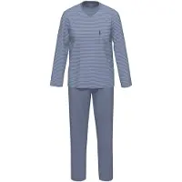 Ammann Single-Jersey Bio Schlafanzug in blau | Gr.: 62