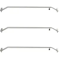 Baumarktplus 3x Alu-Bügel XL verstellbar 1300 - 2100mm für Anhänger Flach-Planen Planenstütze