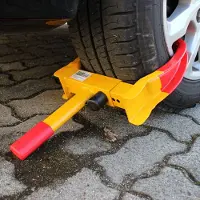 Baumarktplus Radkralle Parkkralle mit Sicherheitsschloss, Reifenbreite 17-27,5 cm, Reifenk...