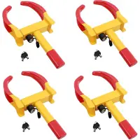 Baumarktplus 4er Set Parkkralle mit Sicherheitsschloss Reifenbreite 17 bis 27,5 cm mit je 2 Schlüsseln