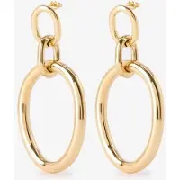 Sissy-Boy Gold-plated Ohrringe Mit Ovalem Anhänger