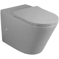 Sapho PACO RIMLESS Kombi-WC, Abgang senkrecht/waagerecht, Grau matt