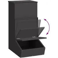 vidaXL Schweinfutterspender Schwarz 55 x 38 x 76 cm 20 kg