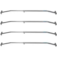 Baumarktplus 4x Alu Bügel XL Verstellbar 1320 bis 2100mm für Anhänger Planenstütze