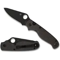 Spyderco ButtonUp Carbon Fiber Taschenmesser, schwarz