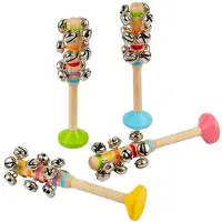 Bigjigs Holz-Musikinstrument Glockenstab bunt für Kinder