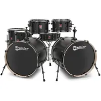 Premier Artist 22" 7-tlg. Double-Bass Drum-Kesselsatz Matte Black