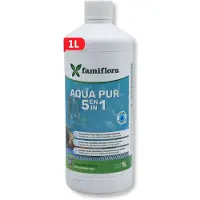 Famiflora Aqua pur 5-in-1 1L - genießen Sie einen kristallklaren Whirlpool! - Komplette Spa-Wasserbehandlung - Sorgt für kristallklares & seidenweiches Wasser - Stabilisiert den pH-Wert