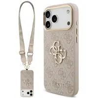 GUESS 4g Big 4g Classic Logo Metal Buttons Iphone 17 Pro Max Handyhülle