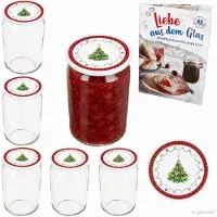 MamboCat 6er Set Rundglas 720 ml To 82 Weihnachtstraum Deckel incl. Diamant Gelierzauber Rezeptheft