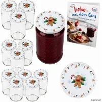 MamboCat 12er Set Rundglas 1062 ml To 82 Candyman Deckel incl. Diamant Gelierzauber Rezeptheft