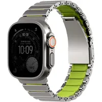 Uniq Strova Flex Strap for Apple Watch 44/45/46/49mm Silver Lime