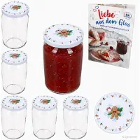 MamboCat 6er Set Rundglas 720 ml To 82 Candyman Deckel incl. Diamant Gelierzauber Rezeptheft