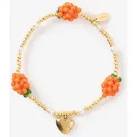 Sissy-Boy Armband Mit Orangen-Details- Weiß