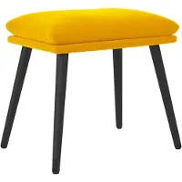 vidaXL Fußhocker Senfgelb 45x29,5x35 cm Samt