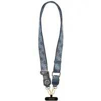 GUESS Universal lanyard CBDY 4G Tether Patch Strass Metal Logo blue