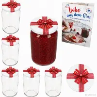 MamboCat 6er Set Rundglas 720 ml To 82 Geschenk Deckel incl. Diamant Gelierzauber Rezeptheft