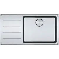 Franke Spüle MYTHOS MYX 211 mit Druckknopfventil und verdecktem Überlauf / Ausschnitt Slimtop 846x444 mm
