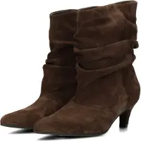 PS Poelman Damen Stiefel in Braun mit 6 cm hohem Absatz