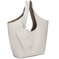Diana & Co Firenze Geräumige Umhängetasche in Beige aus Kunstleder (PU) mit passender Innentasche