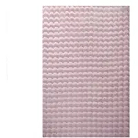 Carpetsale24 Teppich 120x170 cm Rosa, Flauschiger Teppich in Felloptik mit Bubble-Design, Super Weich, Plüschig, Ideal für Wohnzimmer