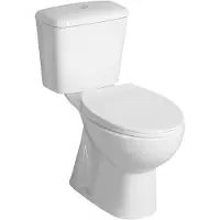 Aqualine MANUEL WC-Kombi, Doppelspülknopf 3/6 l, Abfluss unten, weiß