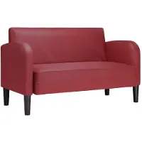 vidaXL Zweisitzer-Sofa Weinrot 110 cm Kunstleder