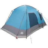 vidaXL Hütten-Zelt mit Dach Blau 8-Personen Polyester und Stahl