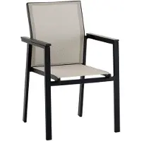 Idimex Gartenstuhl WINDY 6er Set, schwarz/grau, robuste Terrassenmöbel, strapazierfähig, Outdoor geeignet. Luftdurchlässiges Netzmaterial, wetterfest, ideal für Balkon und Garten.