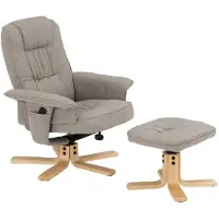 Idimex Relaxsessel CHARLY mit Hocker drehbar neigungsverstellbar grau [Max. Belastbarkeit 100 kg] für Wohnzimmer, TV-Sessel Fernsehsessel mit Liegefunktion Polstersessel und Hocker