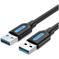 Vention CONBH, 2 m, USB A, USB A, USB 3.2 Gen 1 (3.1 Gen 1), 5 Gbit/s, Schwarz