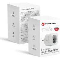 Forcell F-ENERGY EU02 Smart Plug 230V with WiFi, programmer and Tuya/Amazon Alexa support - white