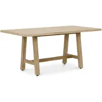 Idimex Gartentisch SANYA aus massivem Akazienholz, 170 x 90 cm, Natur - Terrassentisch für bis zu 6 Personen, Outdoortisch mit A-förmigen Tischbeinen, pflegeleicht und wetterbeständig