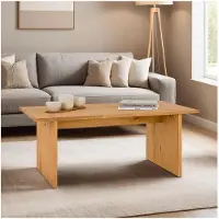 Idimex Couchtisch SALTO aus massivem Kiefernholz, gebeizt/gewachst - minimalistischer Wohnzimmertisch, rechteckig, Sofatisch für jedes Wohnzimmer passend