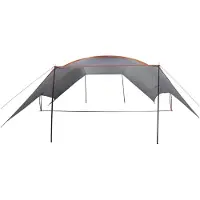 vidaXL Camping Tarp Wasserfest Grau und Orange 695 x 580 x 200 cm