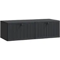 vidaXL Wandmontierter TV-Schrank Schwarz 98 x 41 x 30 cm Holzwerkstoff