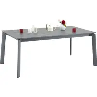 Idimex Gartentisch VERANO ausziehbar mit Butterflysystem, 180 - 260 x 75 x 103 cm, anthrazit, Aluminium - wetterfest, stabil - Terassentisch, Balkontisch