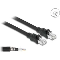 DeLOCK Netzwerkkabel RJ45 Cat.6A F/UTP mit innerem Metallmantel 3 m, 3 m, Cat6a, F/UTP (FTP), RJ-45, RJ-45, Schwarz