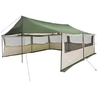 vidaXL Familienzelt Grün 600 x 400 x 268 cm Polyester und Stahl